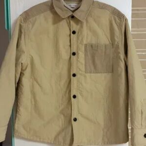 Zara Girls Lightweight Shirt Jacket in Beige